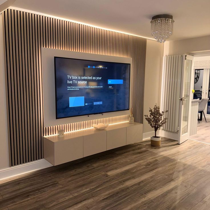 Modern Ahşap TV Ünitesi & Duvar Paneli